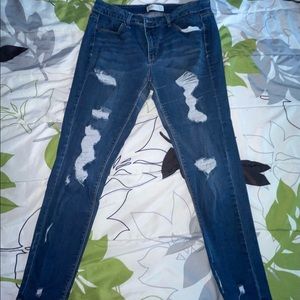 Mudd Flex Stretch low rise ankle jeggings. Size: 17